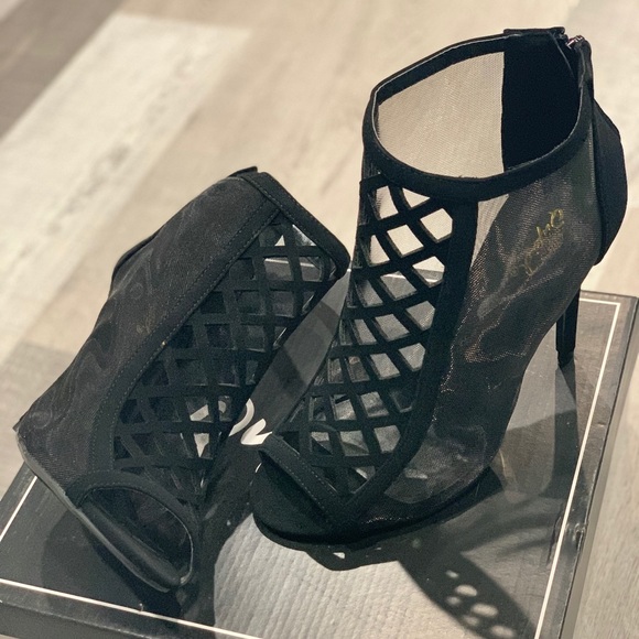 Mesh Open-Toe Heels - Picture 5 of 5